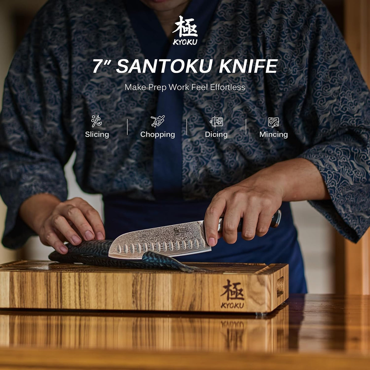 Chef Knife - 8"- Shogun Series Japanese Style VG10 Steel Core Hammered Damascus Blade Kitchen Knife - with Sheath & Case