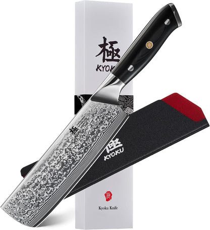 Chef Knife - 8"- Shogun Series Japanese Style VG10 Steel Core Hammered Damascus Blade Kitchen Knife - with Sheath & Case