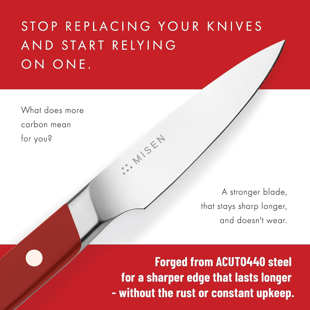 3.5‑Inch Paring Knife 2.0 - AICHI ACUTO440 High‑Carbon Stainless Steel, Rust‑Proof Blade - Ergonomic Spine, Precision Peeling, Trimming, and Slicing - Lightweight & Versatile - Black