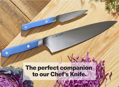 3.5‑Inch Paring Knife 2.0 - AICHI ACUTO440 High‑Carbon Stainless Steel, Rust‑Proof Blade - Ergonomic Spine, Precision Peeling, Trimming, and Slicing - Lightweight & Versatile - Black