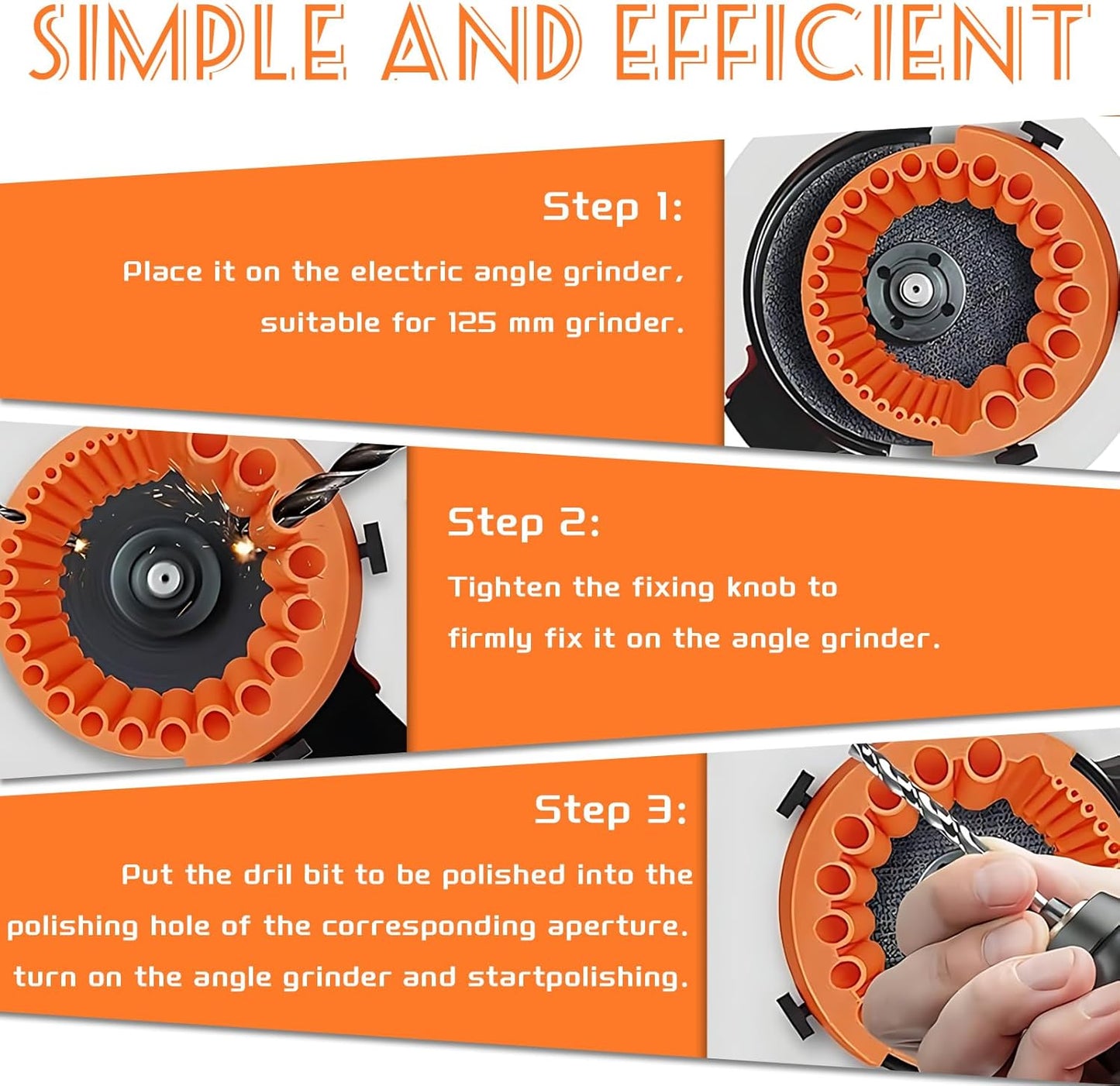 Drill Bit Sharpener, Handheld Drill Bit Sharpening Attachment, Precision Guide Tool, 2-13mm,for 125 Mm Grinder
