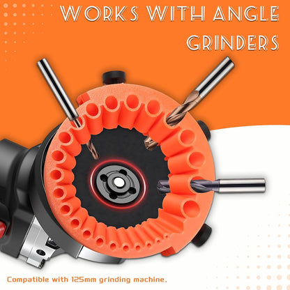 Drill Bit Sharpener, Handheld Drill Bit Sharpening Attachment, Precision Guide Tool, 2-13mm,for 125 Mm Grinder