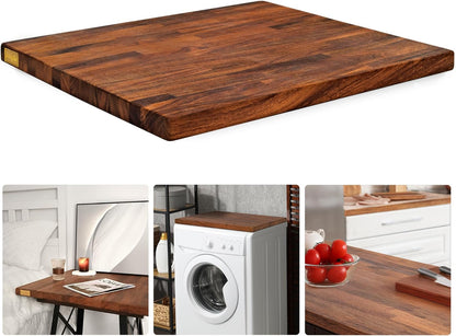 24"x25" Butcher Block Countertop, DIY Solid Walnut Wood Countertop, 1.5'' Thick Waterproof Table Top, Used as Cutting Board, Office Desk Tops, Dining Room Tables, Laundry and Kitchen Countertop