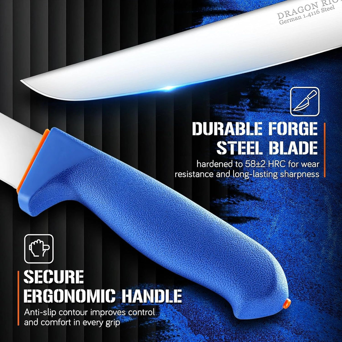 Premium Boning Knife for Meat Cutting 6 Inch BBQ Brisket Meat Trimming Butcher Knife - Stainless Fish Fillet Turkey Carving Knife