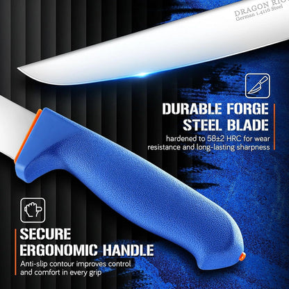 Premium Boning Knife for Meat Cutting 6 Inch BBQ Brisket Meat Trimming Butcher Knife - Stainless Fish Fillet Turkey Carving Knife