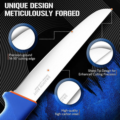 Premium Boning Knife for Meat Cutting 6 Inch BBQ Brisket Meat Trimming Butcher Knife - Stainless Fish Fillet Turkey Carving Knife