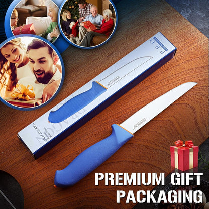 Premium Boning Knife for Meat Cutting 6 Inch BBQ Brisket Meat Trimming Butcher Knife - Stainless Fish Fillet Turkey Carving Knife
