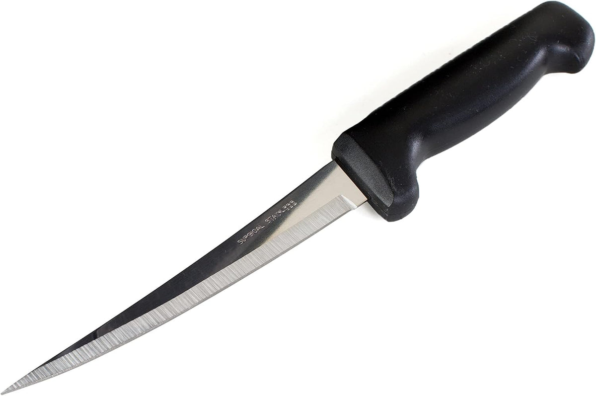 Fillet Knife – Flexible 7” Ultra Sharp Surgical Stainless Steel Curved Boning Knife