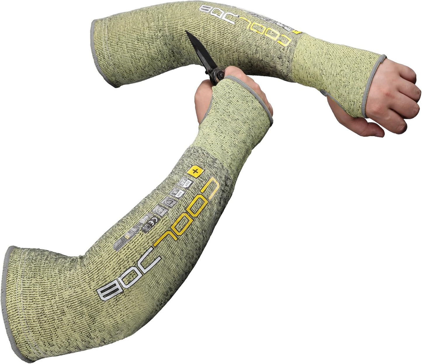 A6 Cut Resistant Sleeves for Gardening Pruning Fishing, 18” Arm Protection for Gardener Farmer, UPF 50+ Sun Protector