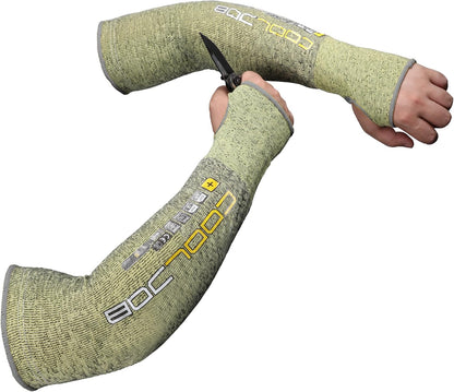 A6 Cut Resistant Sleeves for Gardening Pruning Fishing, 18” Arm Protection for Gardener Farmer, UPF 50+ Sun Protector