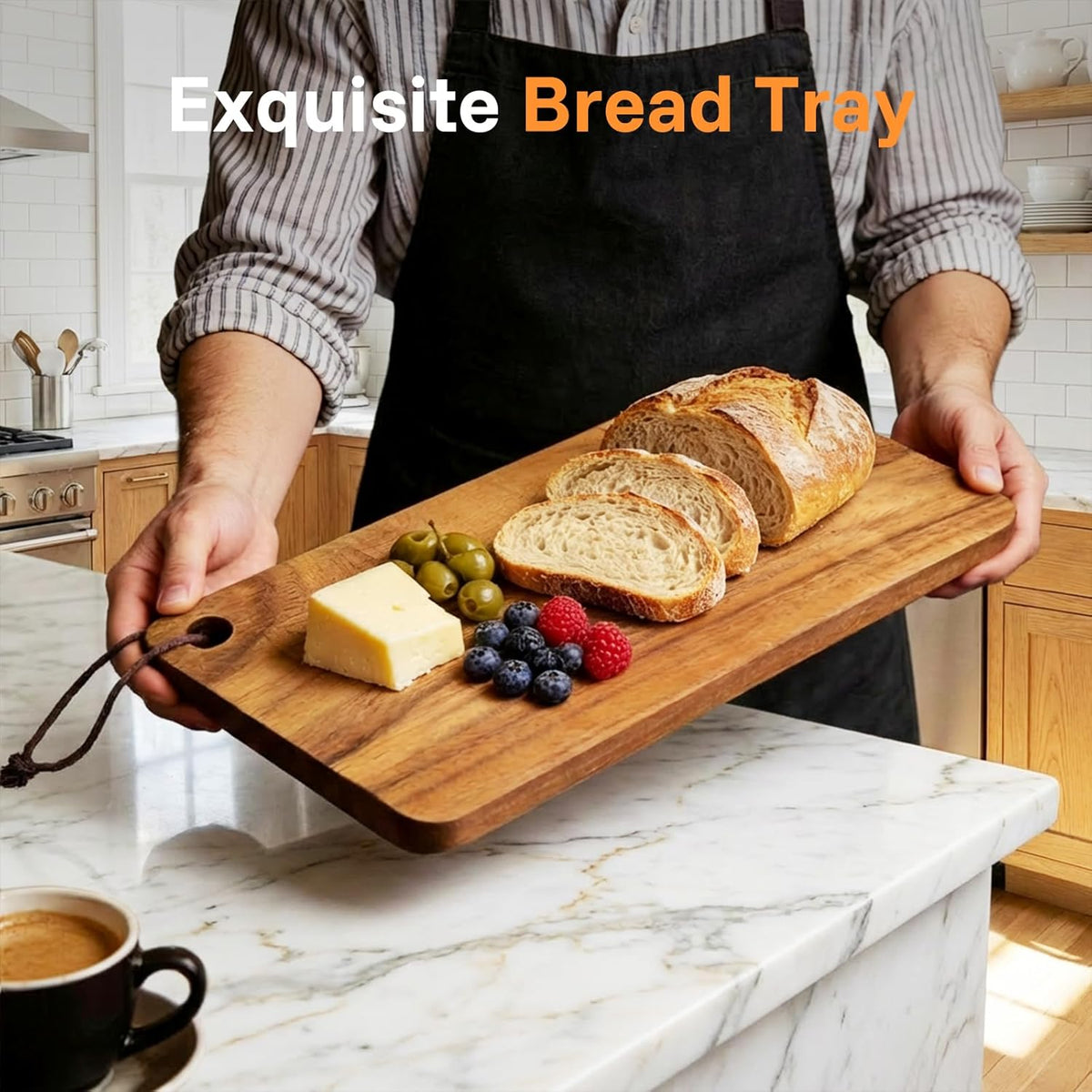 Sourdough Bread Board Set, 16" Bread Bow Knife and Cutting Board | Baking Gift for Women, Magnetic Storage, Ergonomic Design, Perfect for Bagels, Homemade Bread