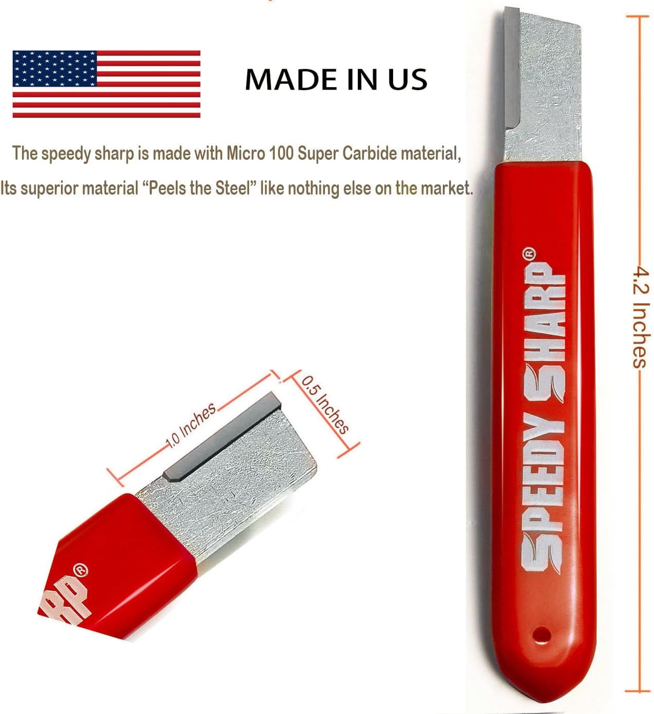 Tool Sharpener, Blade Sharpener, Carbide Sharpener, Knife Sharpening Tool for Kitchen knives Garden Tools Axe Pocket Knives Pruning Shears Hedge Scissors Clippers Pocket Knives (RED)