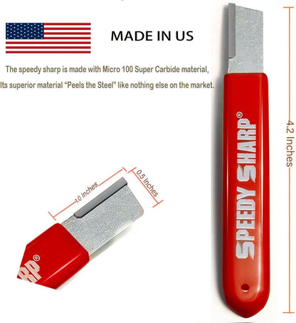 Tool Sharpener, Blade Sharpener, Carbide Sharpener, Knife Sharpening Tool for Kitchen knives Garden Tools Axe Pocket Knives Pruning Shears Hedge Scissors Clippers Pocket Knives (RED)