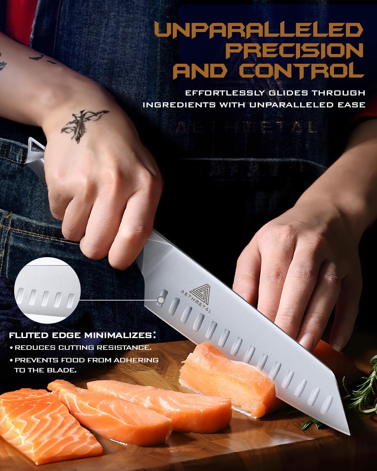 7" Meat Cleaver Knife, Full Tang High-Carbon Stainless Steel Kitchen Cleaver for Chopping Meat, Pork, and Bones, Ergonomic Metal Handle, Professional Chef Butcher Knife