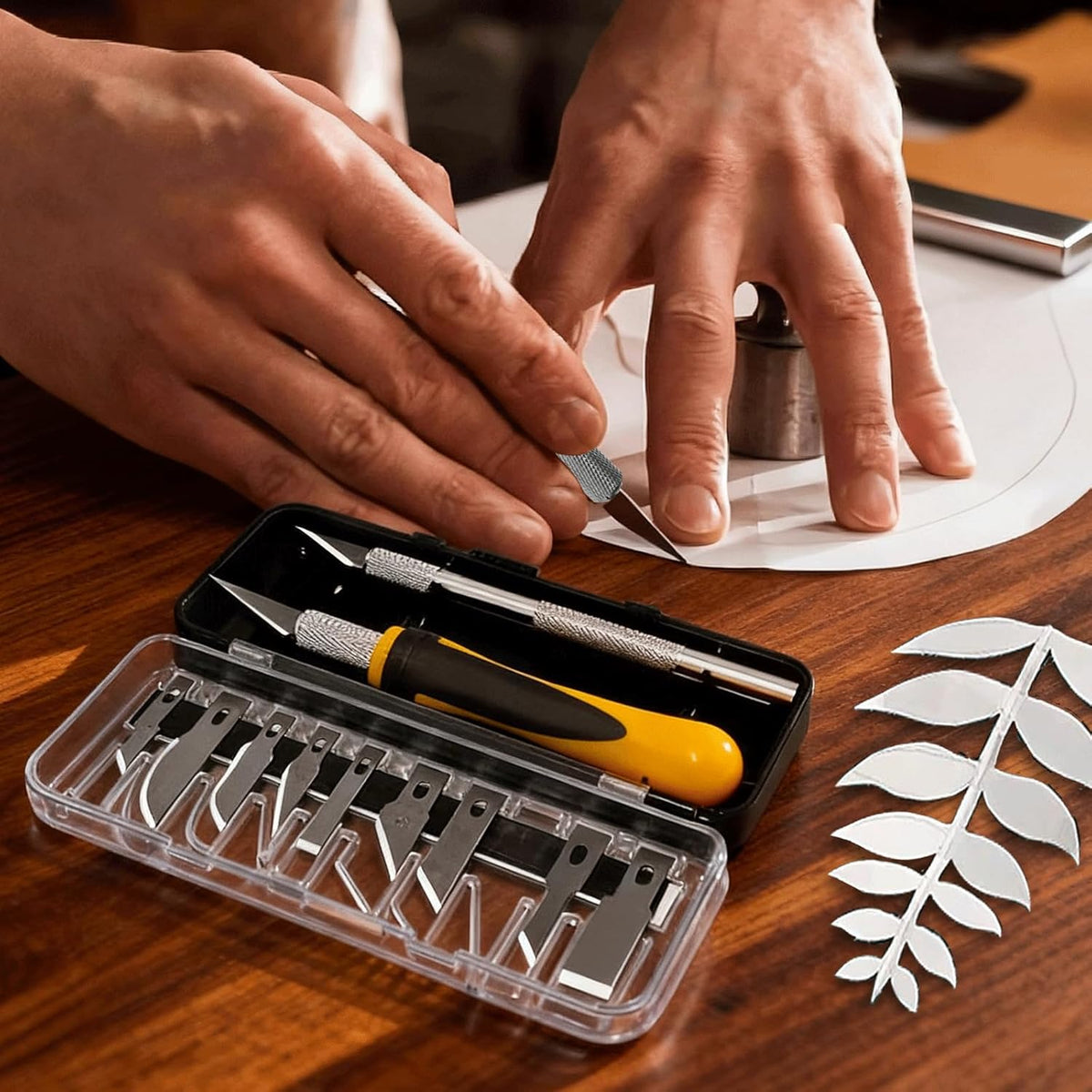 Exacto Knife Set, 16-Piece Hobby Knife & Precision Knife Set, 3-Piece Craft Knife Set with 10-Piece Exacto Blades Sets for Crafting, Modeling, Pumpkin Carving, DIY Art Knife Cutting Tools
