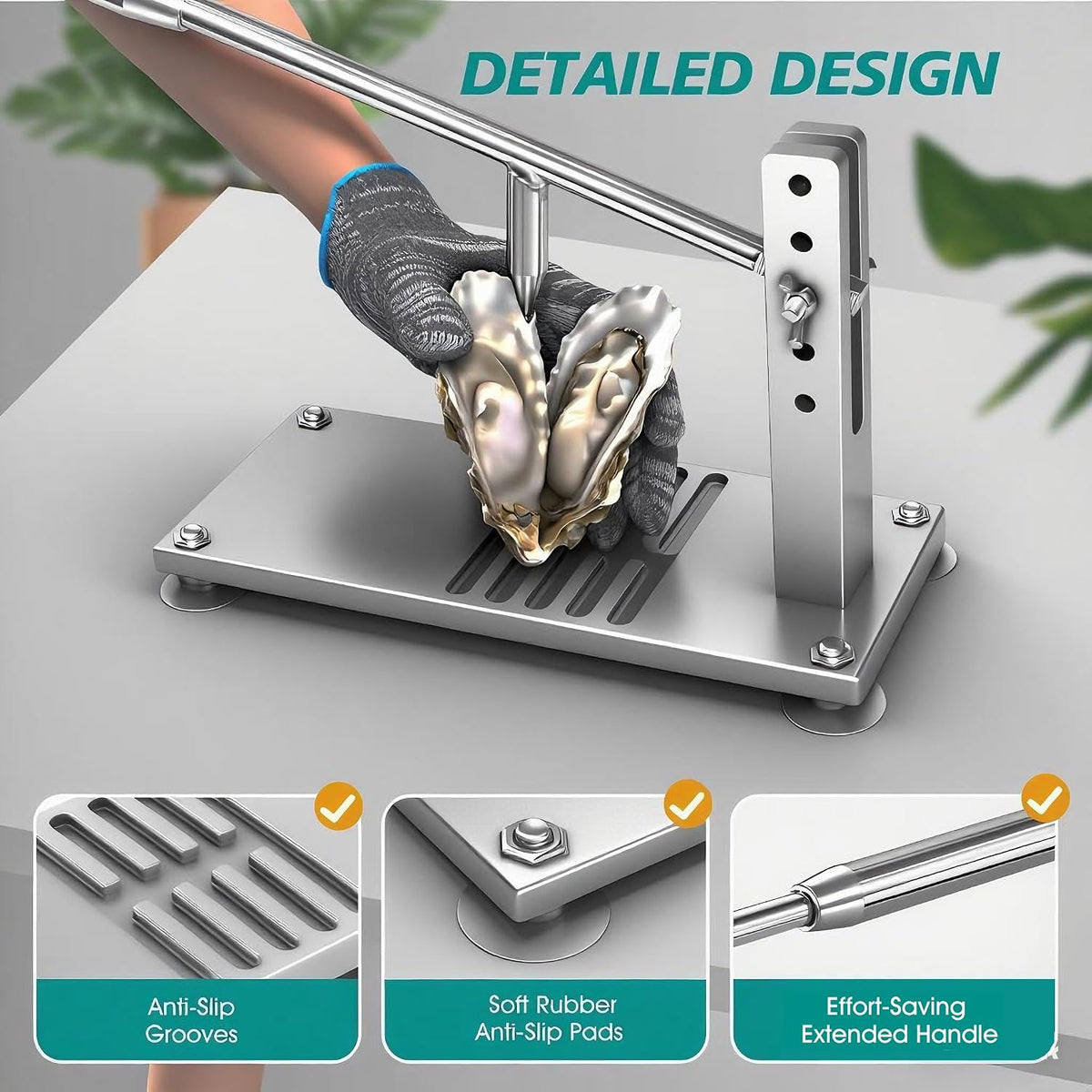 Oyster Shucker Machine, Clam Opener Tool Set (Upgraded)