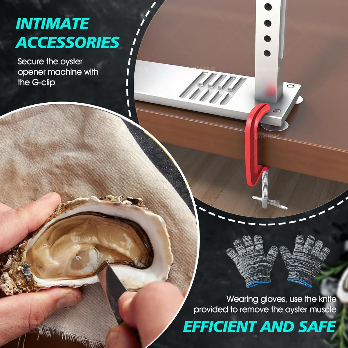 Oyster Shucker Machine, Clam Opener Tool Set (Upgraded)