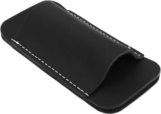 1Pc EDC Belt Organizer Knife-s Sheath Folding Knife-s Horizontal Leather Holder for Belts 2 inches and Below Black(11.6x4.5cm)