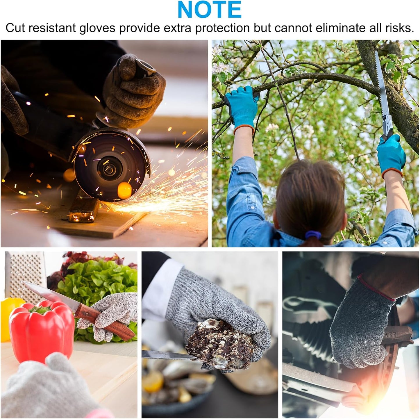 Cut Resistant Gloves, Level 5 Protection Anti Cutting Gloves Cut Proof Gloves for Kitchen Wood Carving