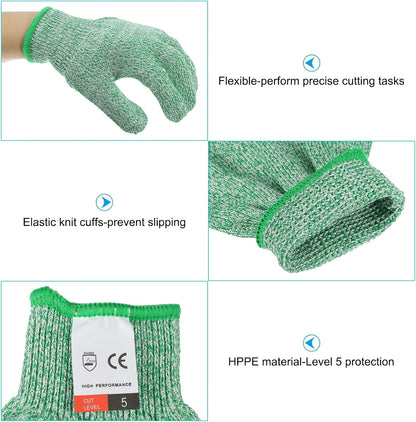 Cut Resistant Gloves, Level 5 Protection Anti Cutting Gloves Cut Proof Gloves for Kitchen Wood Carving