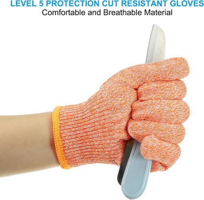 Cut Resistant Gloves, Level 5 Protection Anti Cutting Gloves Cut Proof Gloves for Kitchen Wood Carving