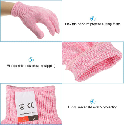 Cut Resistant Gloves, Level 5 Protection Anti Cutting Gloves Cut Proof Gloves for Kitchen Wood Carving