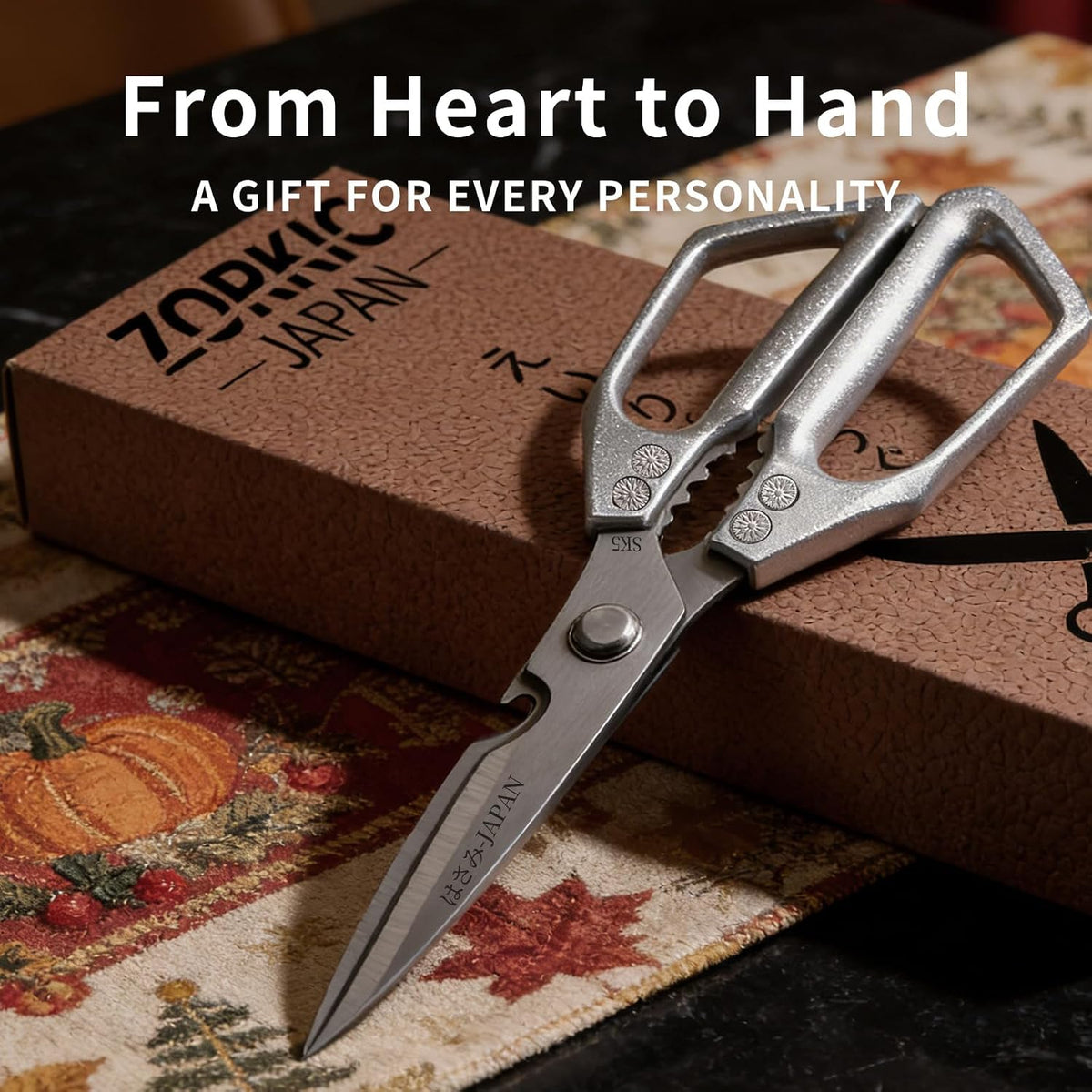Kitchen Scissors Set 2PCS, Kitchen Shears Heavy Duty Poultry Shear Japan Meat Scissor for Food All Purpose Seafood Meat Cutting Cooking Shears, Chicken Scissors Gifts for Men Women