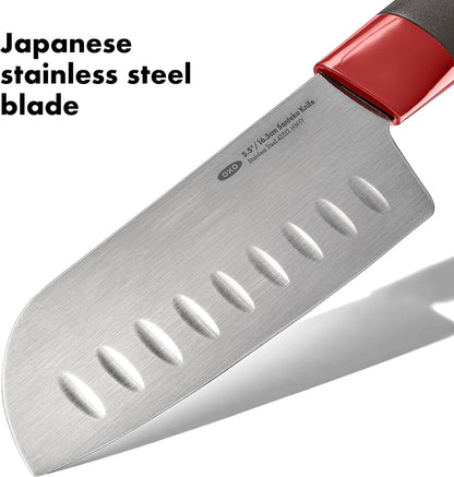 Outdoor Santoku Knife with Locking Sheath - 5.5"