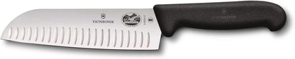 VIC-5.2523.17 Fibrox Pro Santoku 7" Granton Blade 1½" Width at Handle Black