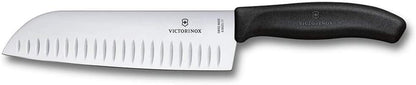 VIC-5.2523.17 Fibrox Pro Santoku 7" Granton Blade 1½" Width at Handle Black