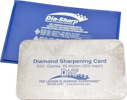 DMT (Diamond Machining Technology) D3C 3-inch Dia-Sharp Knife Sharpener, Coarse Grit, Credit Card Sized, One Size, (D3C)