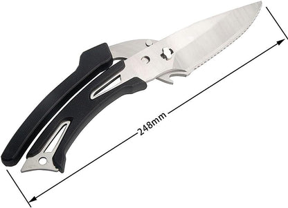 Kitchen Poultry Shears, Anti-Slip Handle and Safety Lock, Poultry Scissors for Meat, Chicken, Bone, Turkey, Fish Vegetable Cutting (ABS Handle)