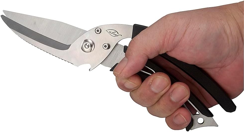 Kitchen Poultry Shears, Anti-Slip Handle and Safety Lock, Poultry Scissors for Meat, Chicken, Bone, Turkey, Fish Vegetable Cutting (ABS Handle)
