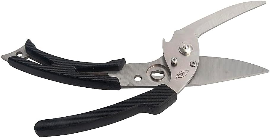 Kitchen Poultry Shears, Anti-Slip Handle and Safety Lock, Poultry Scissors for Meat, Chicken, Bone, Turkey, Fish Vegetable Cutting (ABS Handle)