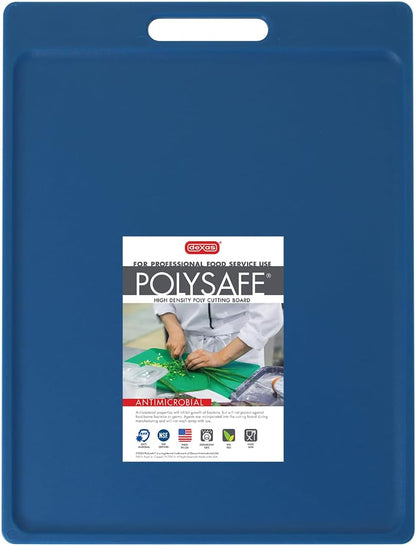 4-Pack NSF Certified Polysafe Cutting Boards with Handle, 11 x 14.5 Inches, Reversible Kitchen Cutting Board, Assorted Colors