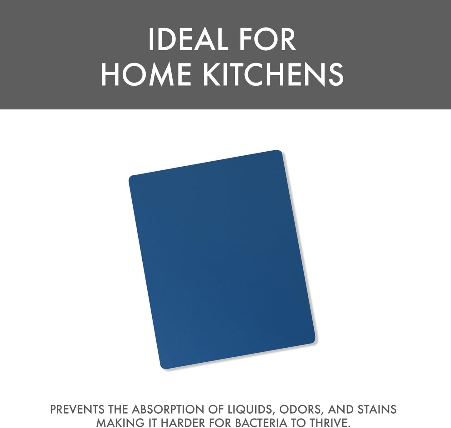 4-Pack NSF Certified Polysafe Cutting Boards with Handle, 11 x 14.5 Inches, Reversible Kitchen Cutting Board, Assorted Colors