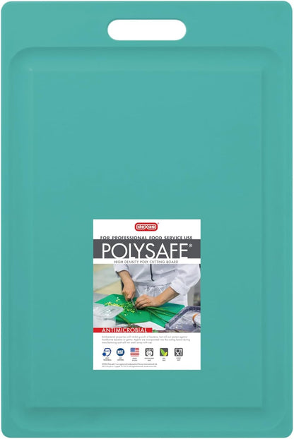 4-Pack NSF Certified Polysafe Cutting Boards with Handle, 11 x 14.5 Inches, Reversible Kitchen Cutting Board, Assorted Colors