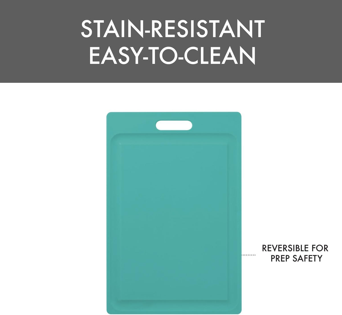 4-Pack NSF Certified Polysafe Cutting Boards with Handle, 11 x 14.5 Inches, Reversible Kitchen Cutting Board, Assorted Colors