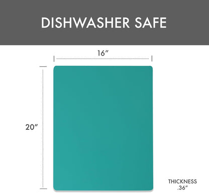 4-Pack NSF Certified Polysafe Cutting Boards with Handle, 11 x 14.5 Inches, Reversible Kitchen Cutting Board, Assorted Colors