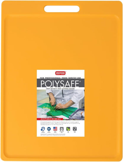 4-Pack NSF Certified Polysafe Cutting Boards with Handle, 11 x 14.5 Inches, Reversible Kitchen Cutting Board, Assorted Colors