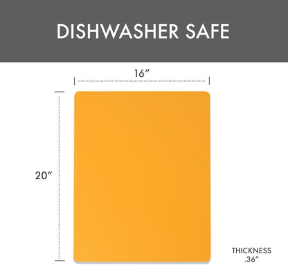 4-Pack NSF Certified Polysafe Cutting Boards with Handle, 11 x 14.5 Inches, Reversible Kitchen Cutting Board, Assorted Colors