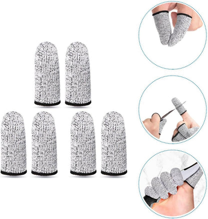 Cut Resistant Finger Cots Thumb Finger Covers with High Abrasion Resistance for Crafting and Kitchen Use