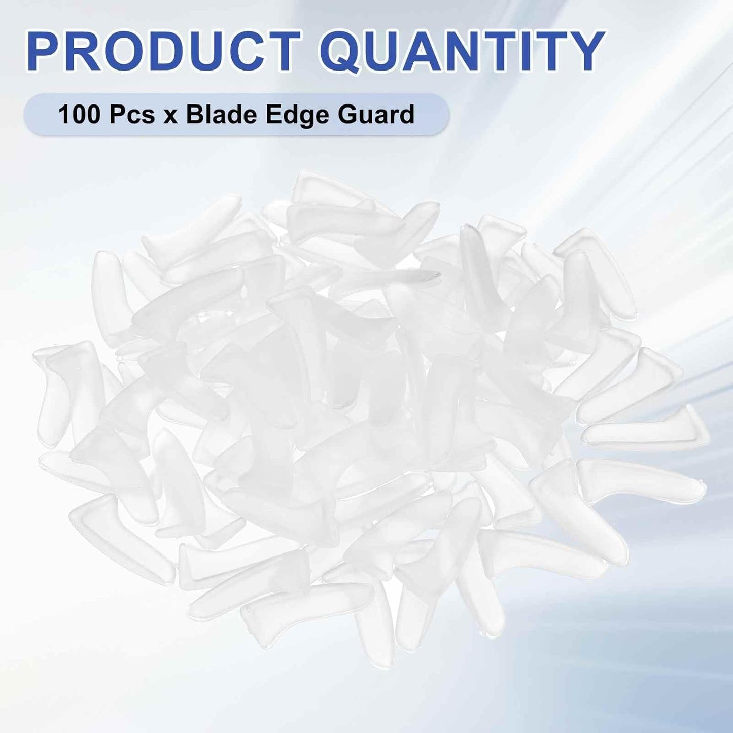 100Pcs Knife Tip Protector Cover 1.06" x 0.44" Plastic Anti-scratch Blade Tip Edge Guards for Kitchen Knife Protection Sleeves Cover, Clear