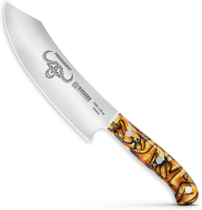 Giesser since 1776, Made in Germany, Sharpening Steel 10 inch - Honing Steel, PremiumCut, Spicy Orange