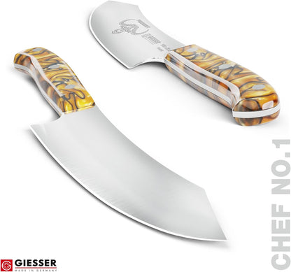 Giesser since 1776, Made in Germany, Sharpening Steel 10 inch - Honing Steel, PremiumCut, Spicy Orange