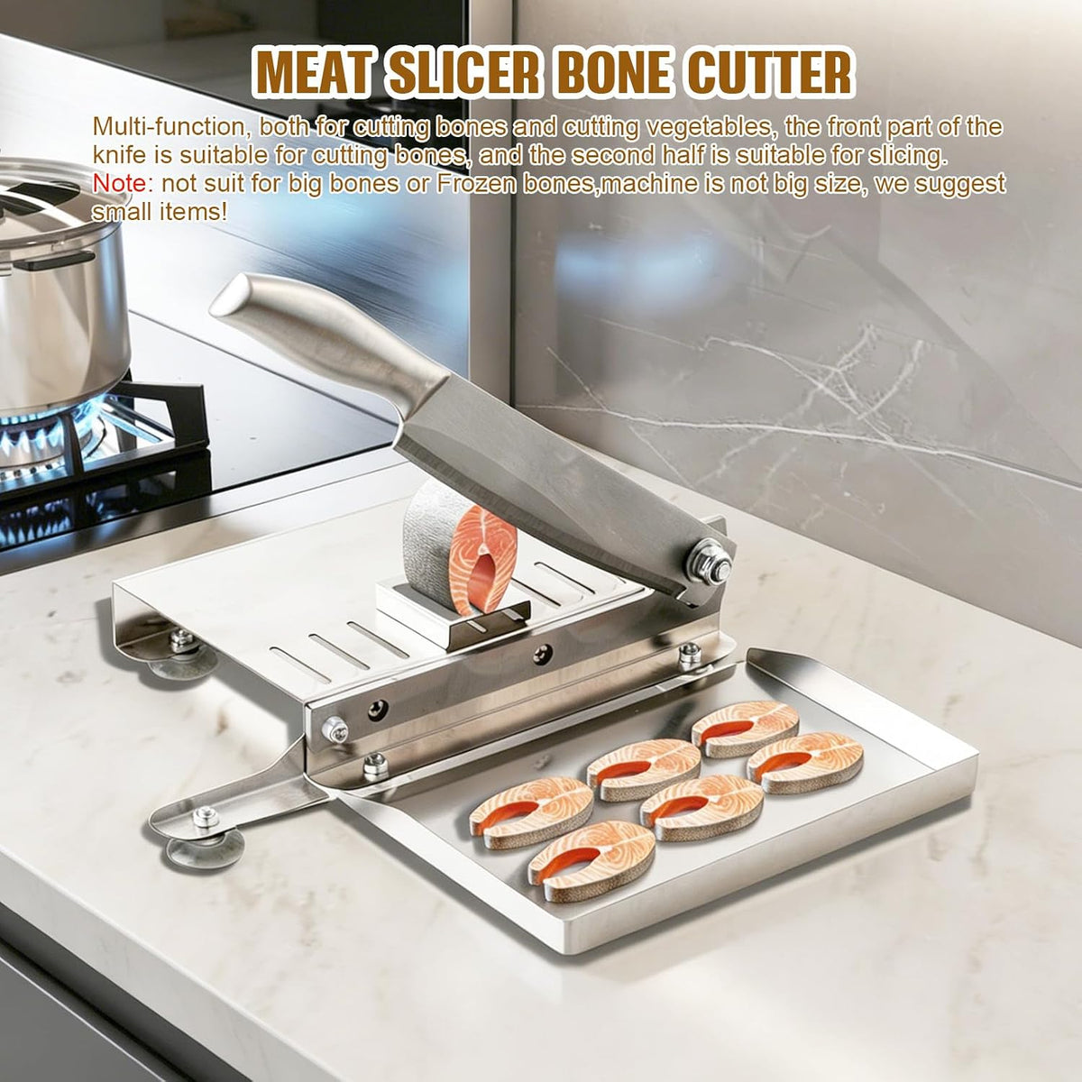 Manual Meat Cutter Machine Biltong Slicer Rib Chicken Cutting Machine Chinese Medicine Beef Jerky Slicer Stainless Sliver ZGD-PQPQ-001@TPUSEK06 0 | Chinese Medicine Beef Jerky Rib Slicer Stainless Steel Hand Herbal Shaver for Fruit Vegetables Salami Ham