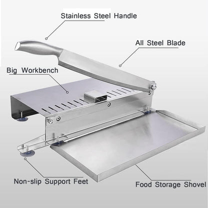Manual Meat Cutter Machine Biltong Slicer Rib Chicken Cutting Machine Chinese Medicine Beef Jerky Slicer Stainless Sliver ZGD-PQPQ-001@TPUSEK06 0 | Chinese Medicine Beef Jerky Rib Slicer Stainless Steel Hand Herbal Shaver for Fruit Vegetables Salami Ham