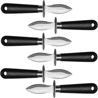 Oyster Shucking Knife 3PCS Stainless Steel Oyster Shucker Set with Non-Slip Handle Opener for Shellfish