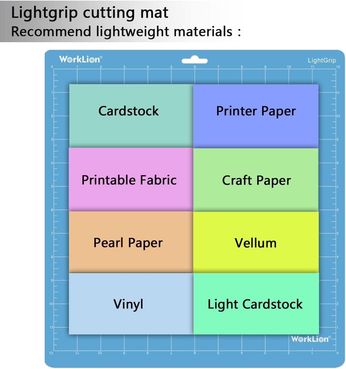 Cutting mat 12x12 Compatible With Silhouette Cameo 4/5/3/2/1(6 mats-4 Standard Adhesive,1Light Adhesive, 1Strong Adhesive) Adhesive Cutting Mat for Crafts, Quilting, Sewing, Scrapbooking and All Arts
