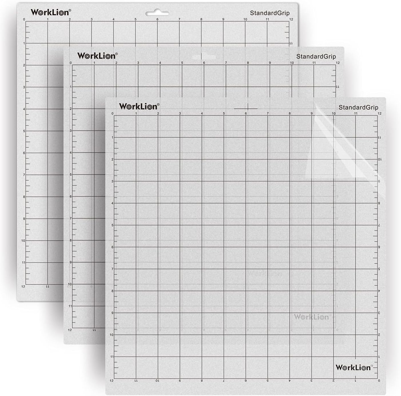 Cutting mat 12x12 Compatible With Silhouette Cameo 4/5/3/2/1(6 mats-4 Standard Adhesive,1Light Adhesive, 1Strong Adhesive) Adhesive Cutting Mat for Crafts, Quilting, Sewing, Scrapbooking and All Arts